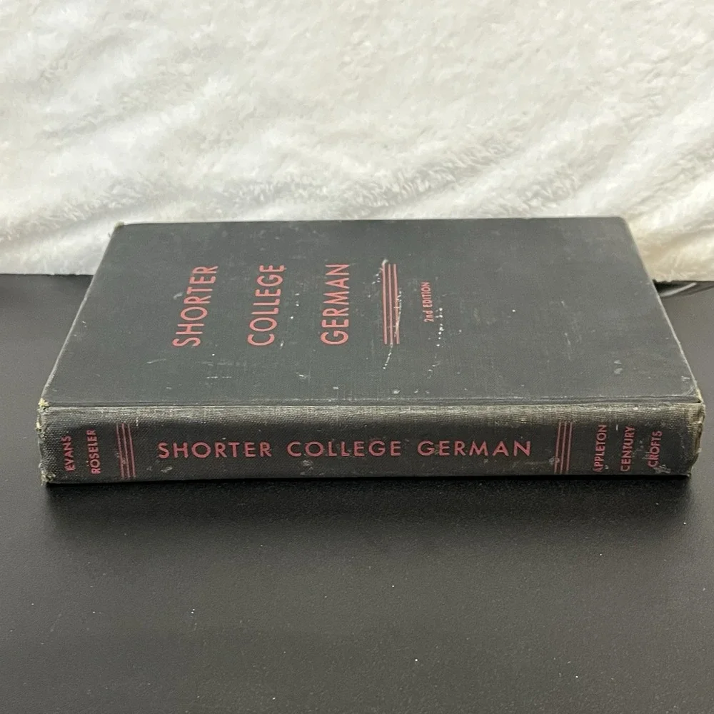 Shorter College German Hardcover Book 1949 Marshall Blakemore Evans Ohio St Univ